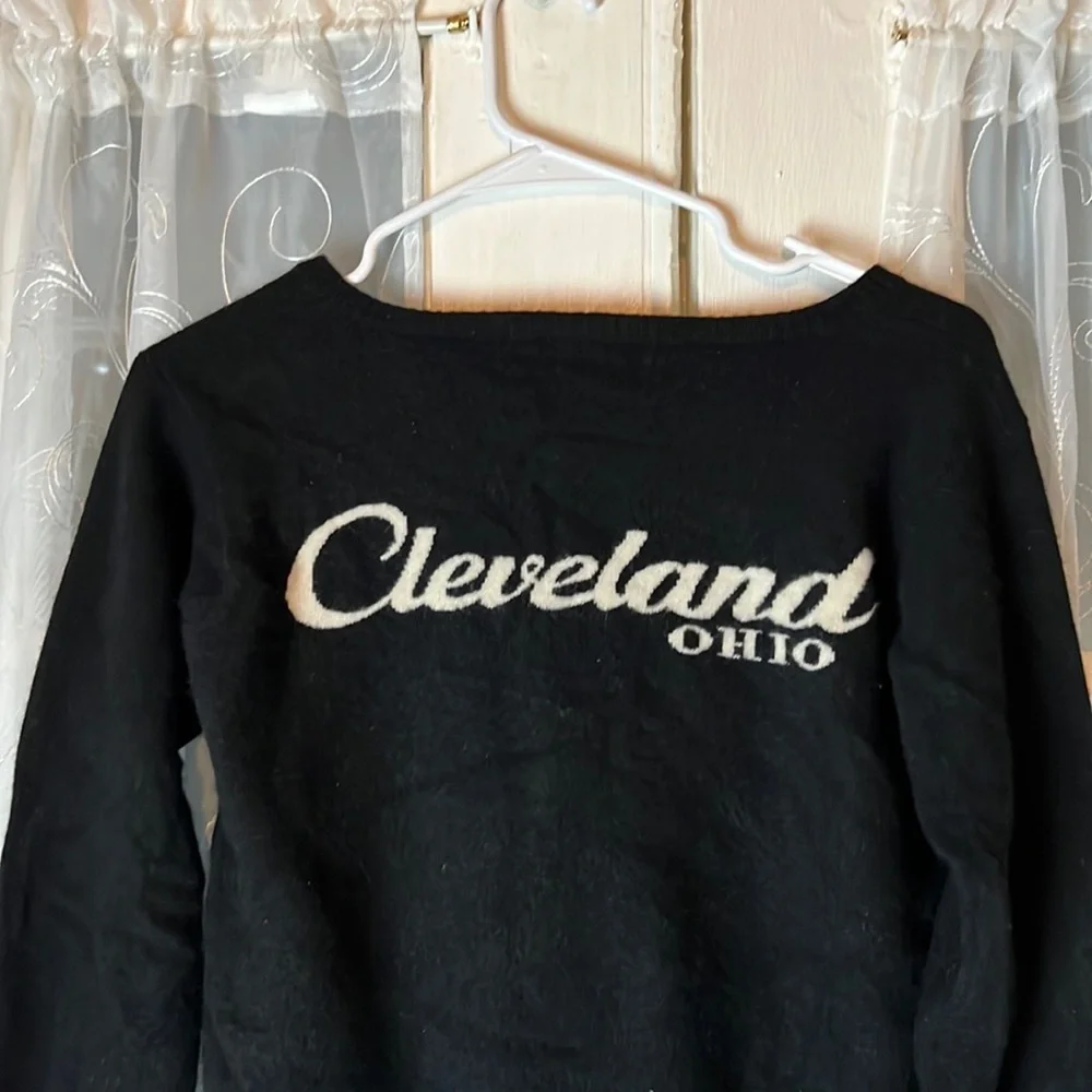 lounge lizard japanese Sweater  Men’s Size 2 Black Cleveland Ohio Wool/Cashmere